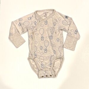 Polarn O. Pyret Baby Wrap Bodysuit 1–2M | Organic Cotton | Sweden Brand